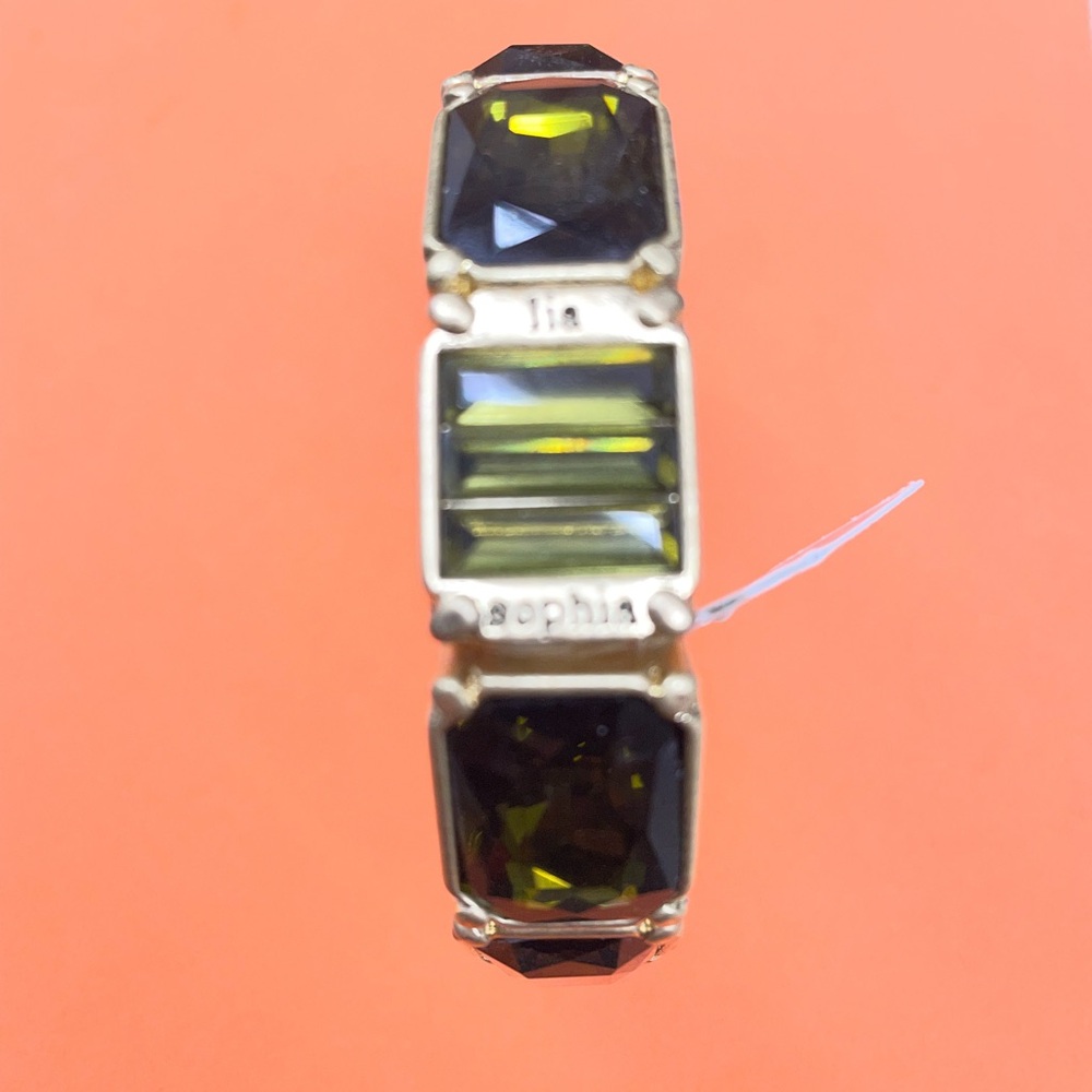 Lia Sophia Elegant Gold and Dark Green bracelet